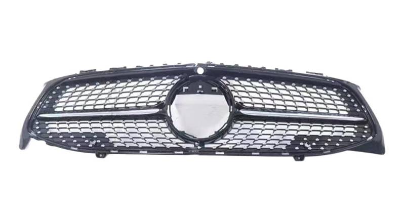 Haube Mesh Kühlergrill Für Benz Für CLA C118 2019 2020 2021 Diamant Center Front Einlass Grille Racing Haube Grill Haube Mesh Refit Tuning Teil(Diamond Black-Hole) von QIFANB