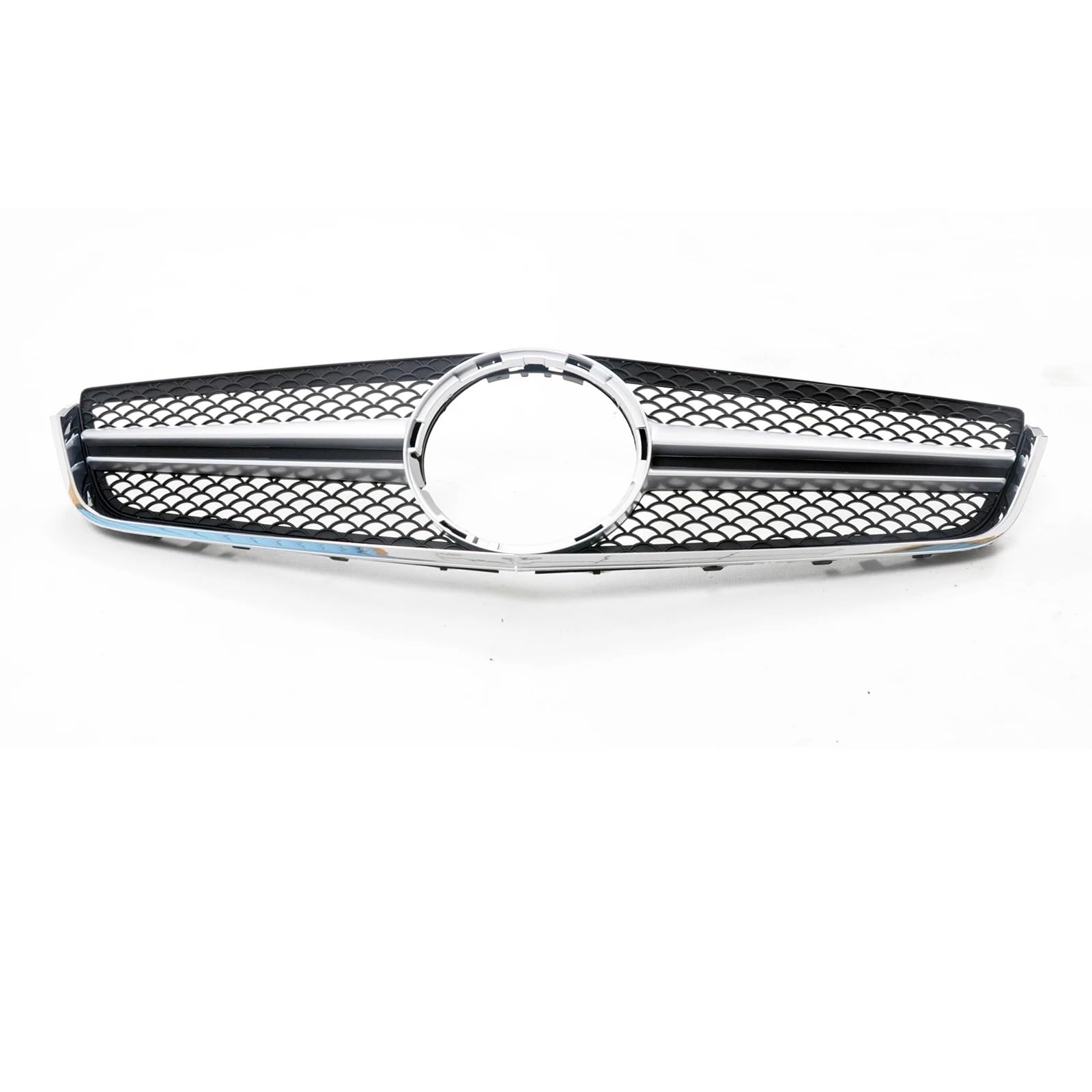 Haube Mesh Kühlergrill Für Benz Für E-Coupe 2 Türer W207 2009 2010 2011 2012 2013 E250 E350 E500 Obere Stoßstangenhaube Mesh Frontgrill Grill(Silber) von QIFANB