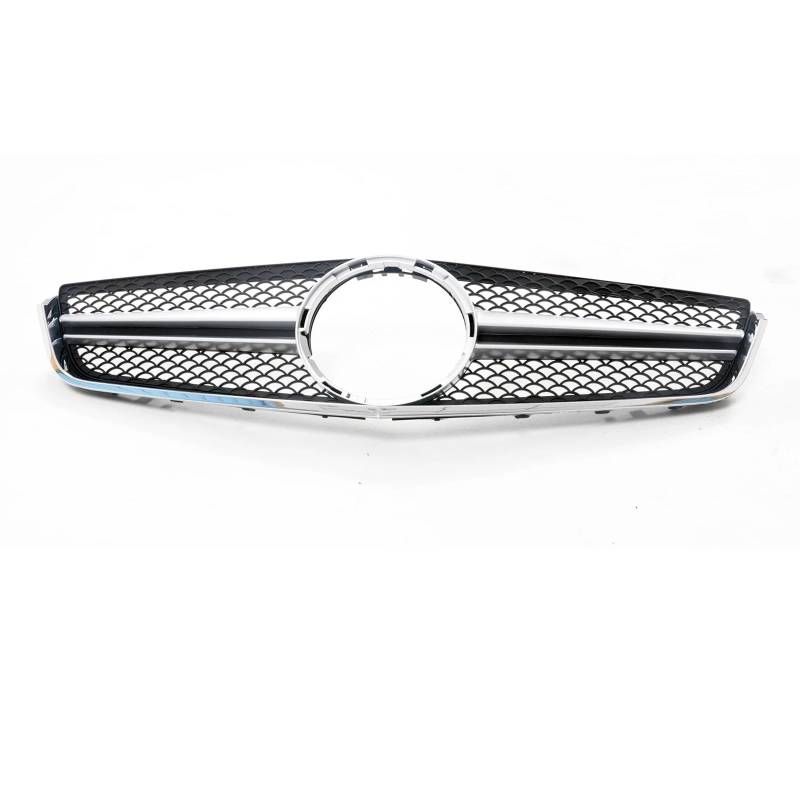 Haube Mesh Kühlergrill Für Benz Für E-Coupe 2 Türer W207 2009 2010 2011 2012 2013 E250 E350 E500 Obere Stoßstangenhaube Mesh Frontgrill Grill(Silber) von QIFANB