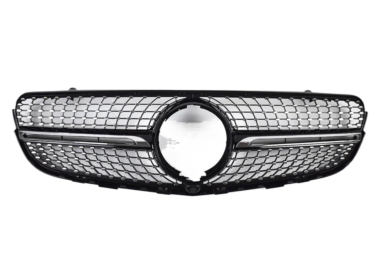 Haube Mesh Kühlergrill Für Benz Für GLC Coupe C253 X253 2015 2016 2017 2018 2019 2020 2021 2022 2023 Front Kühlergrill Einlass Gitter Grill Trim Mittleren Mesh(15-19 Diamond Black) von QIFANB