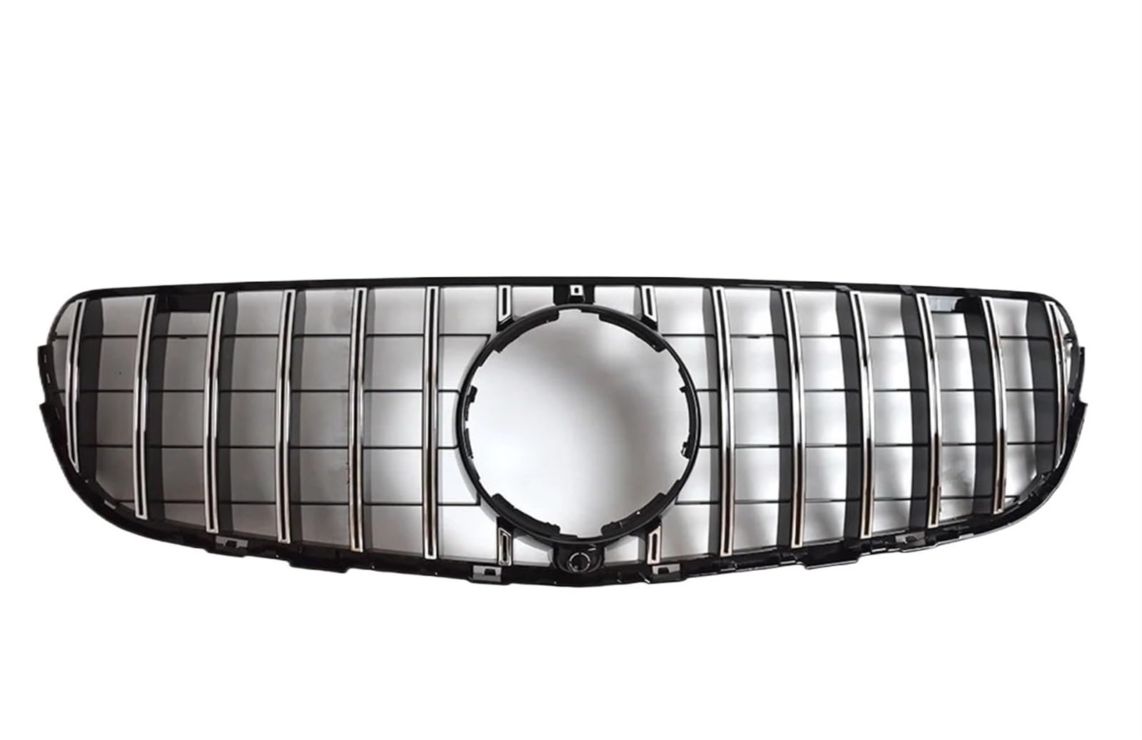 Haube Mesh Kühlergrill Für Benz Für GLC Coupe C253 X253 2015 2016 2017 2018 2019 2020 2021 2022 2023 Front Kühlergrill Einlass Gitter Grill Trim Mittleren Mesh(15-19 Type A Silver) von QIFANB