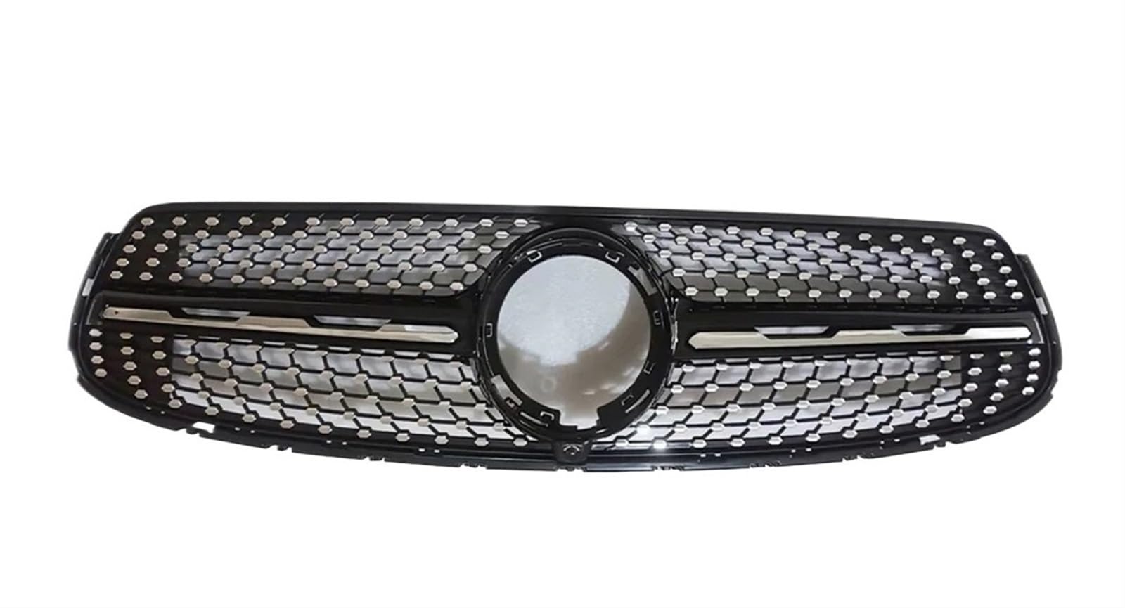 Haube Mesh Kühlergrill Für Benz Für GLC Coupe C253 X253 2015 2016 2017 2018 2019 2020 2021 2022 2023 Front Kühlergrill Einlass Gitter Grill Trim Mittleren Mesh(20-23 Diamond Black) von QIFANB