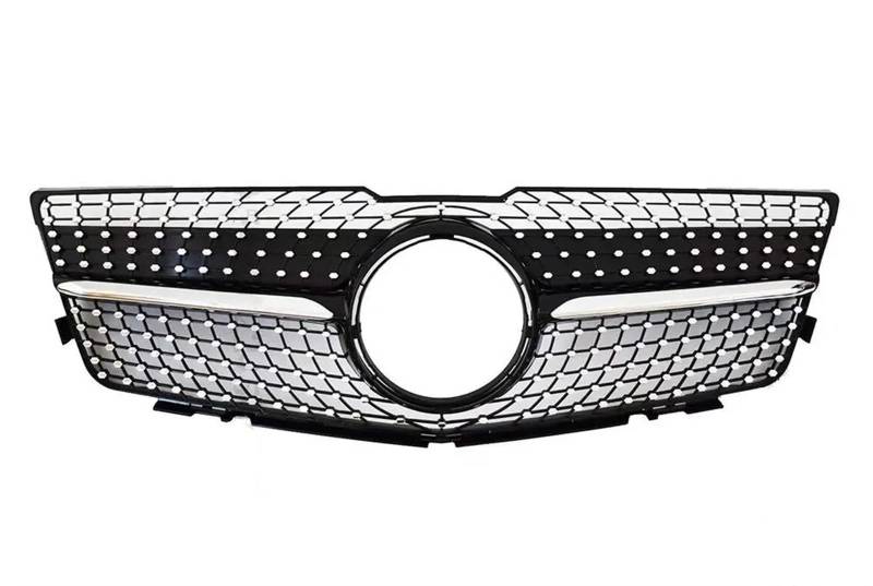 Haube Mesh Kühlergrill Für Benz Für GLK X204 2008 2009 2010 2011 2012 2013 2014 2015 Sport Front Hood Grille Racing Stoßstange Grill(08-12 Diamond Black) von QIFANB