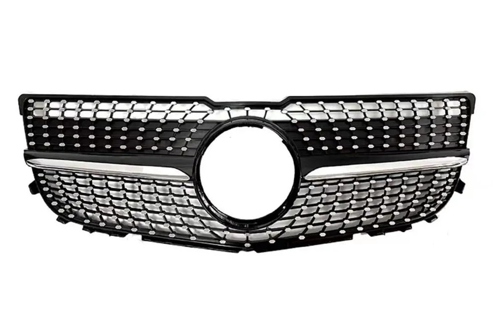 Haube Mesh Kühlergrill Für Benz Für GLK X204 2008 2009 2010 2011 2012 2013 2014 2015 Sport Front Hood Grille Racing Stoßstange Grill(13-15 Diamond Black) von QIFANB
