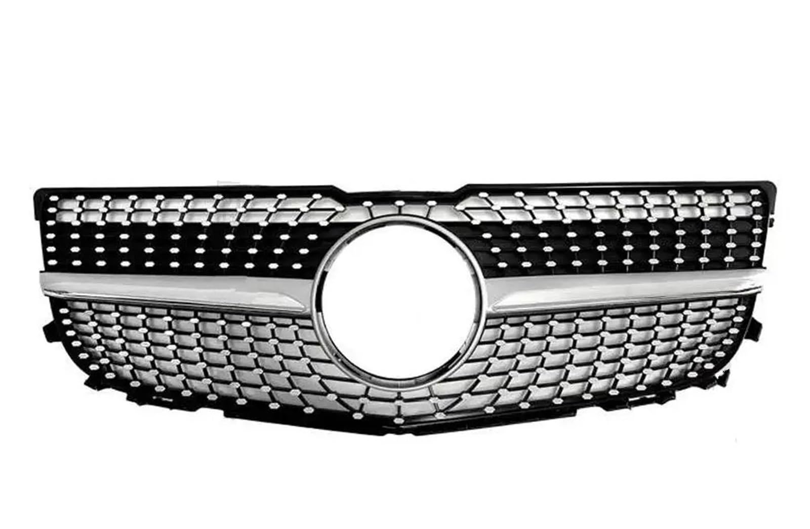 Haube Mesh Kühlergrill Für Benz Für GLK X204 2008 2009 2010 2011 2012 2013 2014 2015 Sport Front Hood Grille Racing Stoßstange Grill(13-15 Diamond Silver) von QIFANB