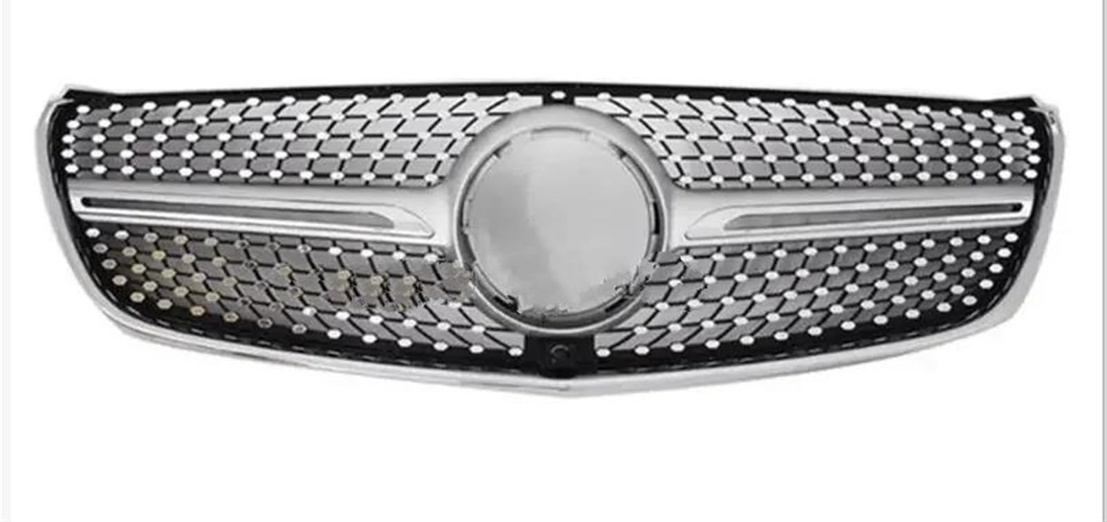 Haube Mesh Kühlergrill Für Benz Für V-Klasse W447 V260 V250 2015 2016 2017 2018 2019 Diamantgrill Schwarz Silber Frontstoßstange Renngrill(Style A) von QIFANB
