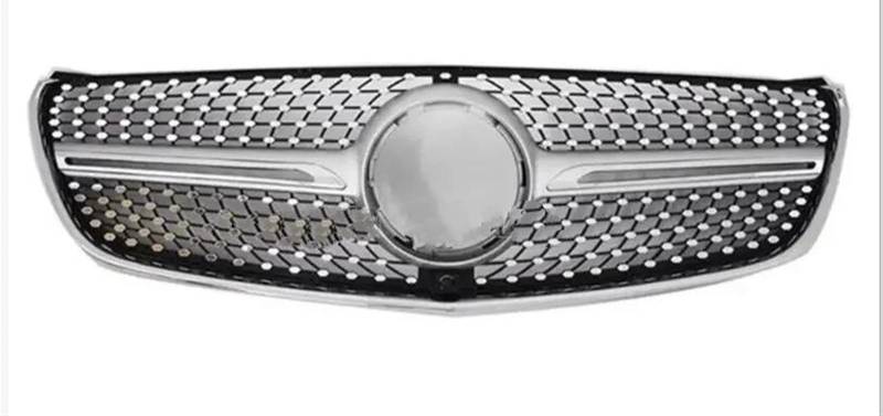 Haube Mesh Kühlergrill Für Benz Für V-Klasse W447 V260 V250 2015 2016 2017 2018 2019 Diamantgrill Schwarz Silber Frontstoßstange Renngrill(Style A) von QIFANB
