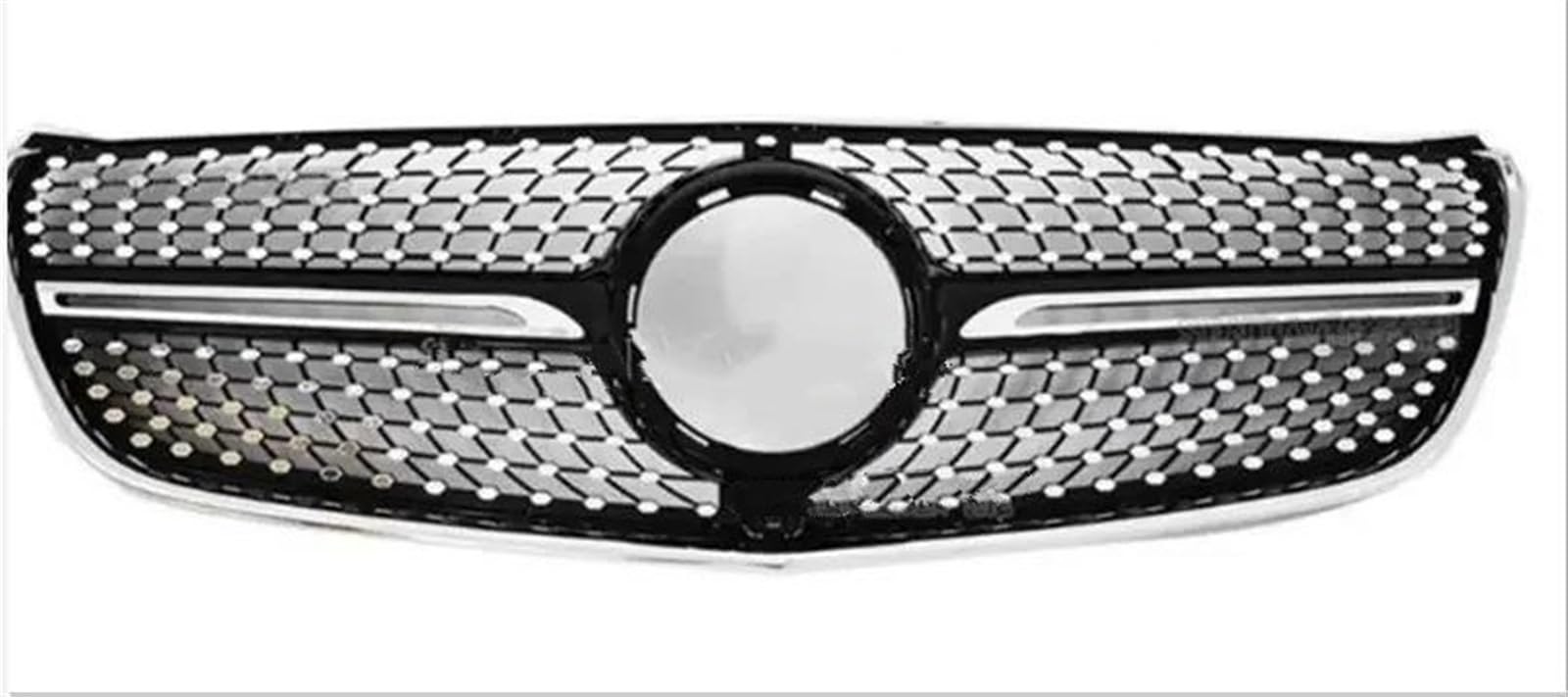 Haube Mesh Kühlergrill Für Benz Für V-Klasse W447 V260 V250 2015 2016 2017 2018 2019 Diamantgrill Schwarz Silber Frontstoßstange Renngrill(Style B) von QIFANB
