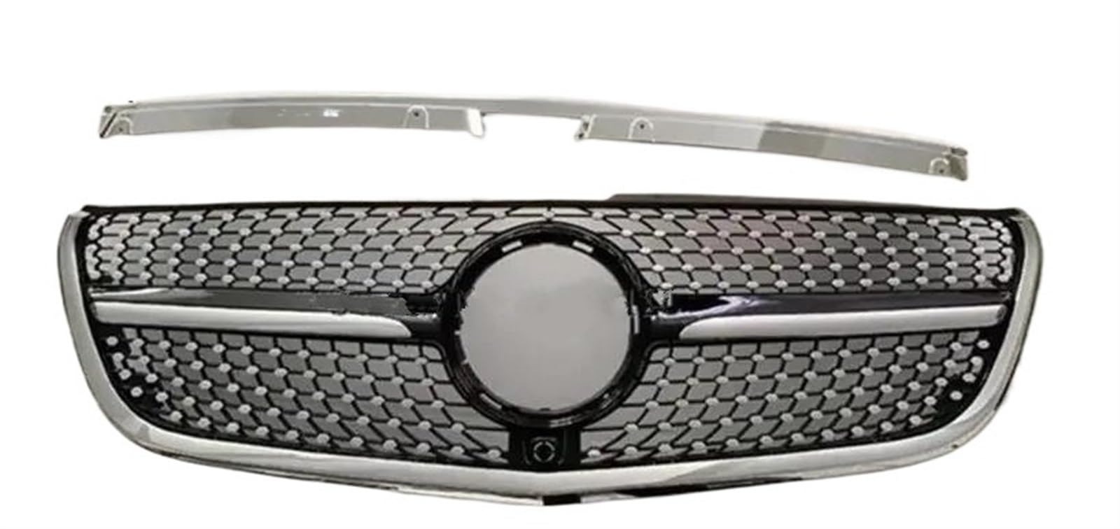 Haube Mesh Kühlergrill Für Benz Für VITO 2015 2016 2017 2018 2019 Diamant Kühlergrill Racing Grill Body Kit Zubehör Auto Kühlergrill(Style B) von QIFANB
