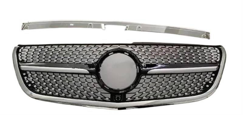 Haube Mesh Kühlergrill Für Benz Für VITO 2015 2016 2017 2018 2019 Diamant Kühlergrill Racing Grill Body Kit Zubehör Auto Kühlergrill(Style B) von QIFANB