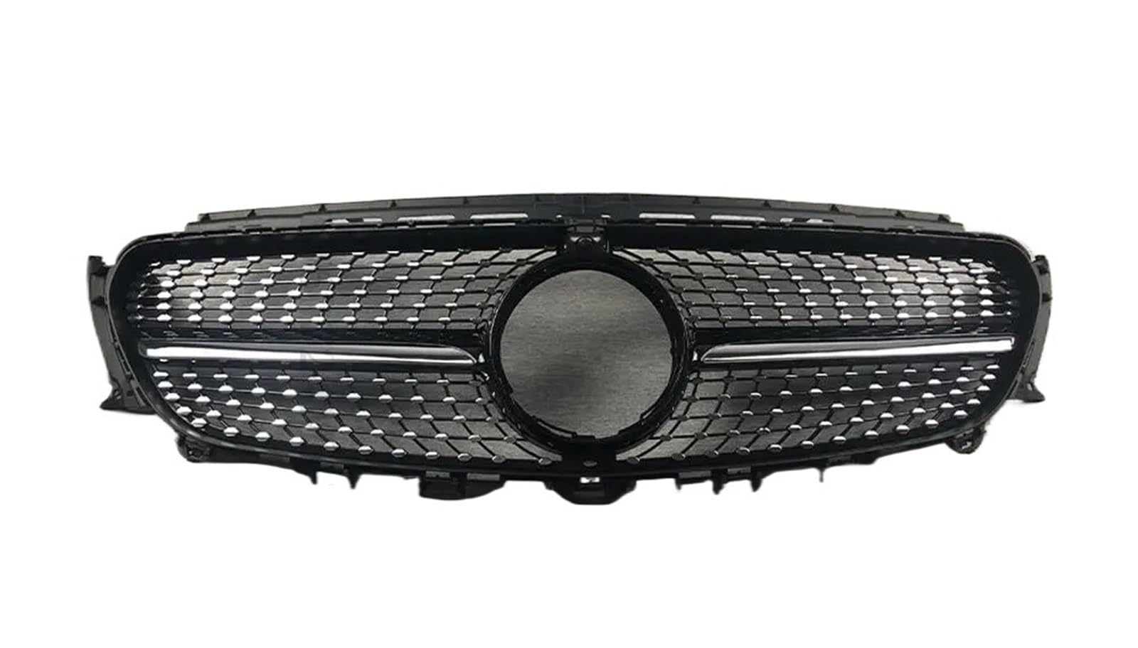 Haube Mesh Kühlergrill Für Benz W213 C238 A238 Für E E200 E260 E300 2016 2017 2018 2019 2020 Diamant Front Einlass Stoßstange Kühlergrill Haube Grill Mesh Sport(Diamond Glossy Black) von QIFANB