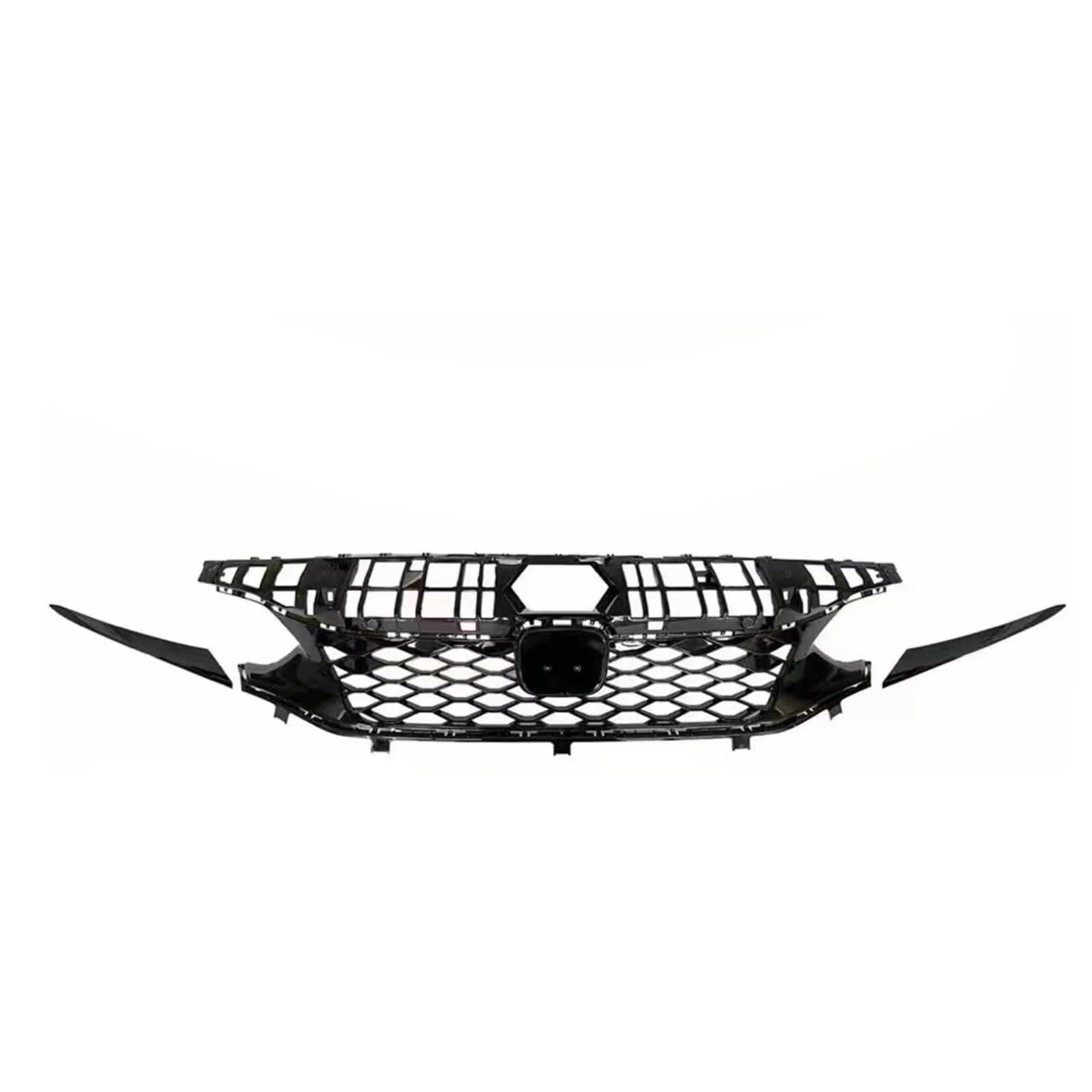Haube Mesh Kühlergrill Für Civic 11th Fließheck Nur 2022 2023 2024 Kühlergrill Racing Grill Mesh Grid Oberen Stoßfänger Haube Abdeckung Trim(Without Sensor Hole) von QIFANB