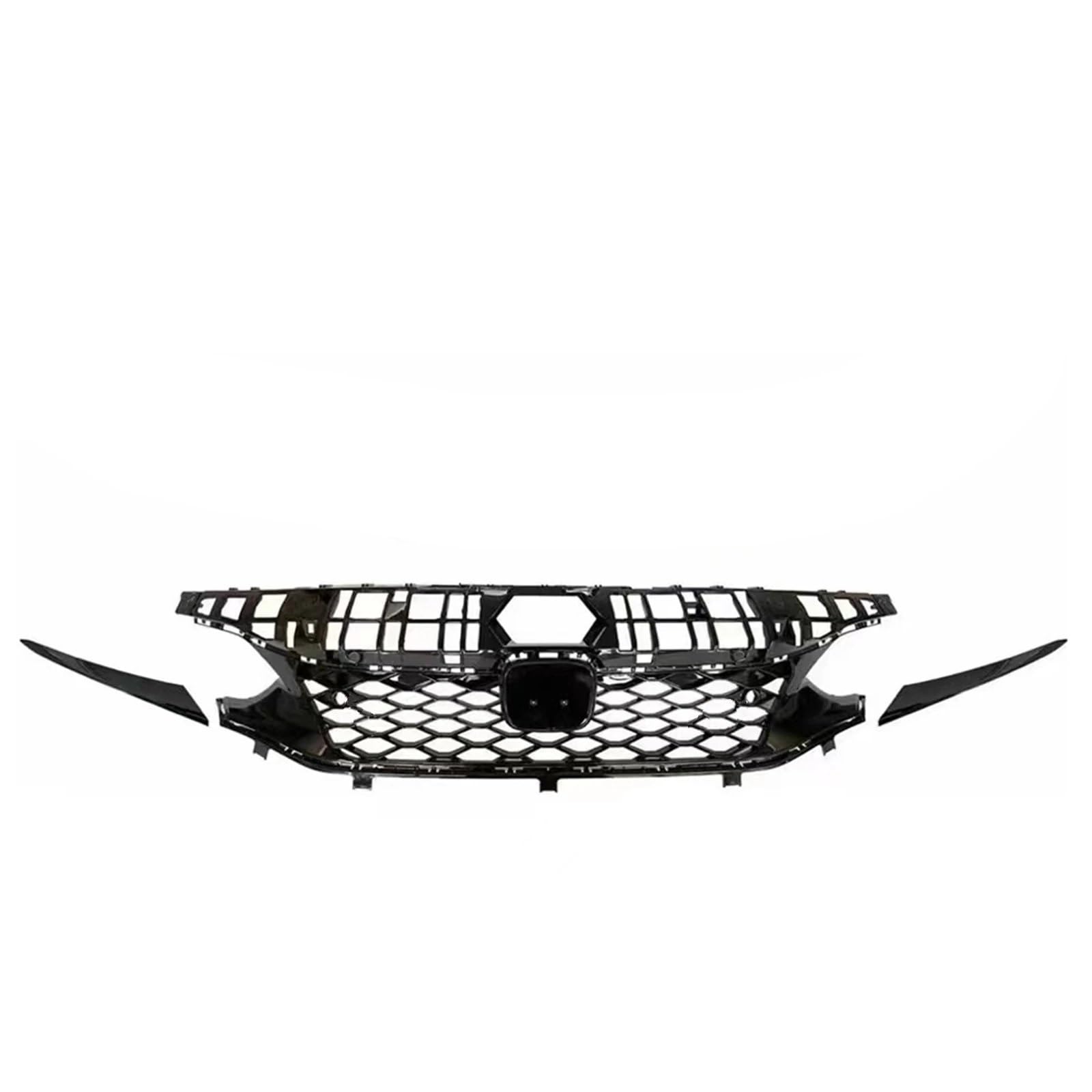 Haube Mesh Kühlergrill Für Civic 11th Fließheck Nur 2022 2023 2024 Kühlergrill Racing Grill Mesh Grid Oberen Stoßfänger Haube Abdeckung Trim(with Sensor Hole) von QIFANB