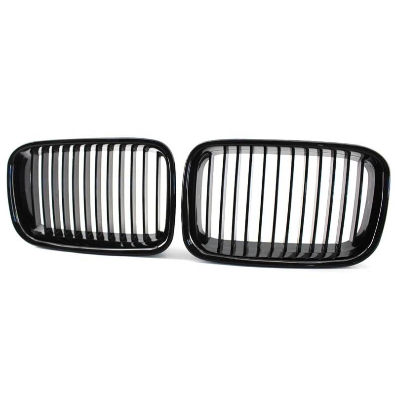 Haube Mesh Kühlergrill Für E36 1994 1995 1996 318i 323i 325i 320i 328i Kühlergrill ABS Front Ersatz Haube Niere Grill(Gloss Black) von QIFANB