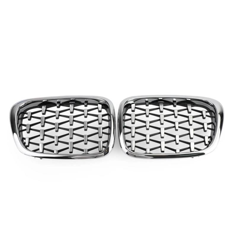 Haube Mesh Kühlergrill Für E39 1995 1996 1997 1998 1999 2000 2001 2002 2003 5 Serie Vorne Niere Grill Mesh Grille(Silber) von QIFANB