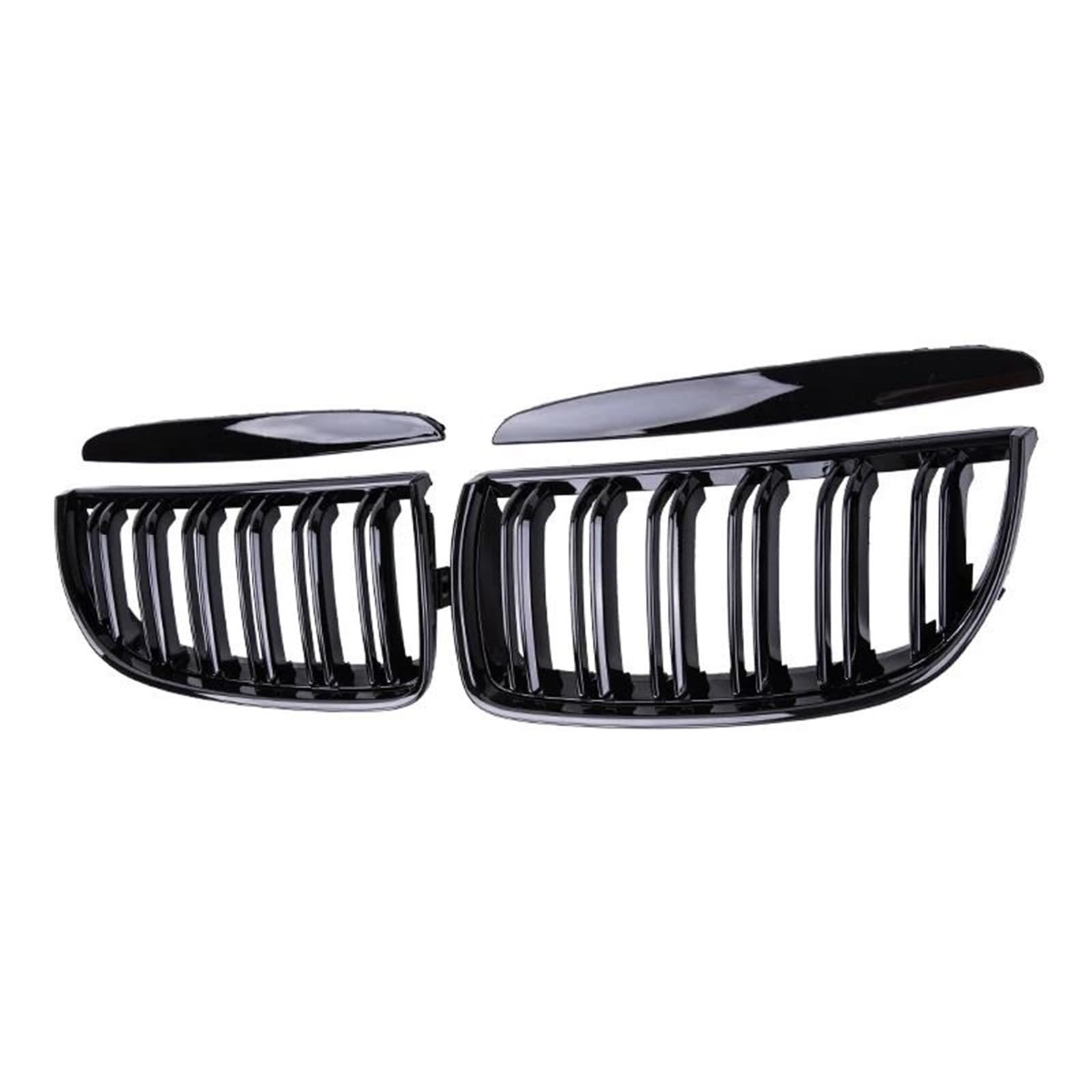 Haube Mesh Kühlergrill Für E90 E91 3er-Serie 323I 328I 335I 330I 325I 2005 2006 2007 2008 ABS-Kühlergrill Racing Grill Schwarz Glänzend Auto-Frontstoßstangengitter(Gloss Black) von QIFANB
