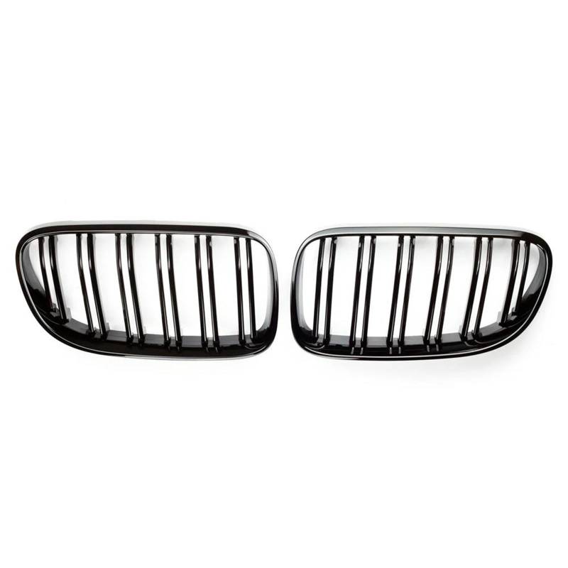 Haube Mesh Kühlergrill Für E92 E93 3er-Serie 328I 335I Coupe LCI 2010 2011 2012 2013 2-teiliger schwarz glänzender Frontnieren-Doppellamellengrill von QIFANB