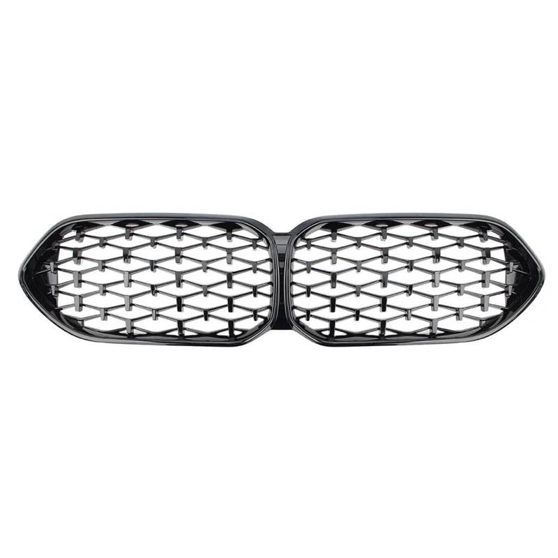 Haube Mesh Kühlergrill Für F44 2 Serie 220i 225i M235i M240i 4 Türen 2020 + Vorne Mitte Grille Sport Gitter Ersatz ABS(Bright Black) von QIFANB