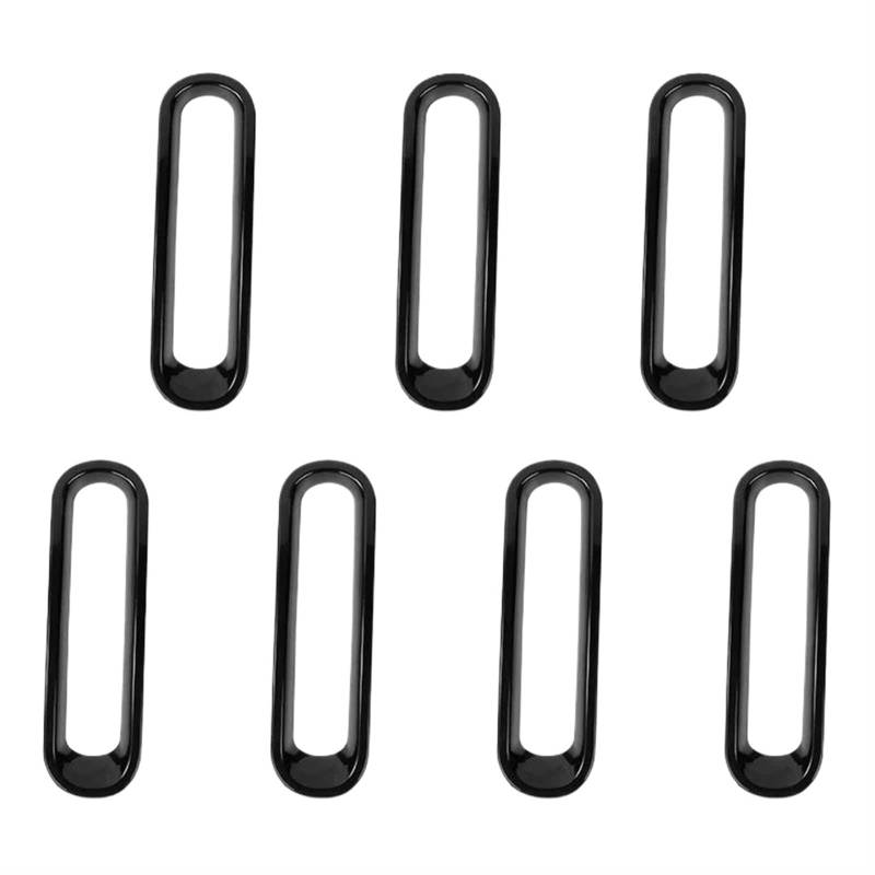 Haube Mesh Kühlergrill Für Jeep Für Wrangler Für JK 2007 2008 2009 2010 2011 2012 2013 2014 2015 2016 2017 Autoeinsatz Renngrills Gitter Dekorationsabdeckung(Schwarz) von QIFANB
