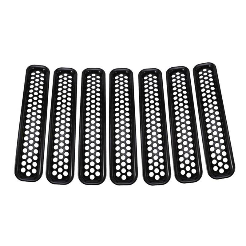 Haube Mesh Kühlergrill Für Jeep Für Wrangler Für TJ Alle Modelle 1997 1998 1999 2000 2001 2002 2003 2004 2005 2006 Kühlergrillleisten Frontgrill-Hohlschutzabdeckungs-Kits von QIFANB