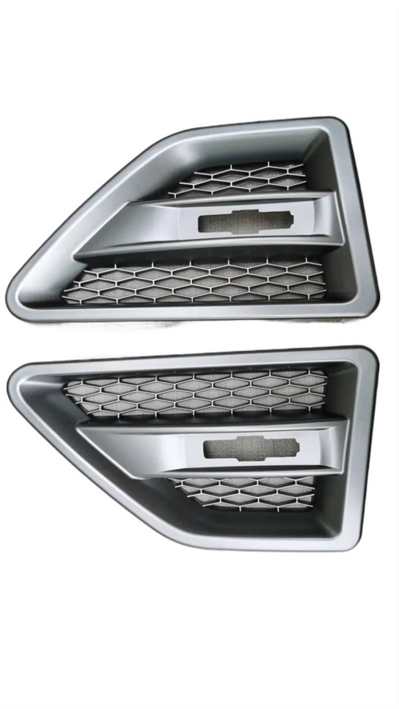 Haube Mesh Kühlergrill Für Land Für Rover Für Freelander 2 LR2 2008 2009 2010 2011 2012 2013 2014 2015 Seite Fender Spoiler Abfluss Mesh Tür Seite Grille LR001660 LR001658(Silber) von QIFANB
