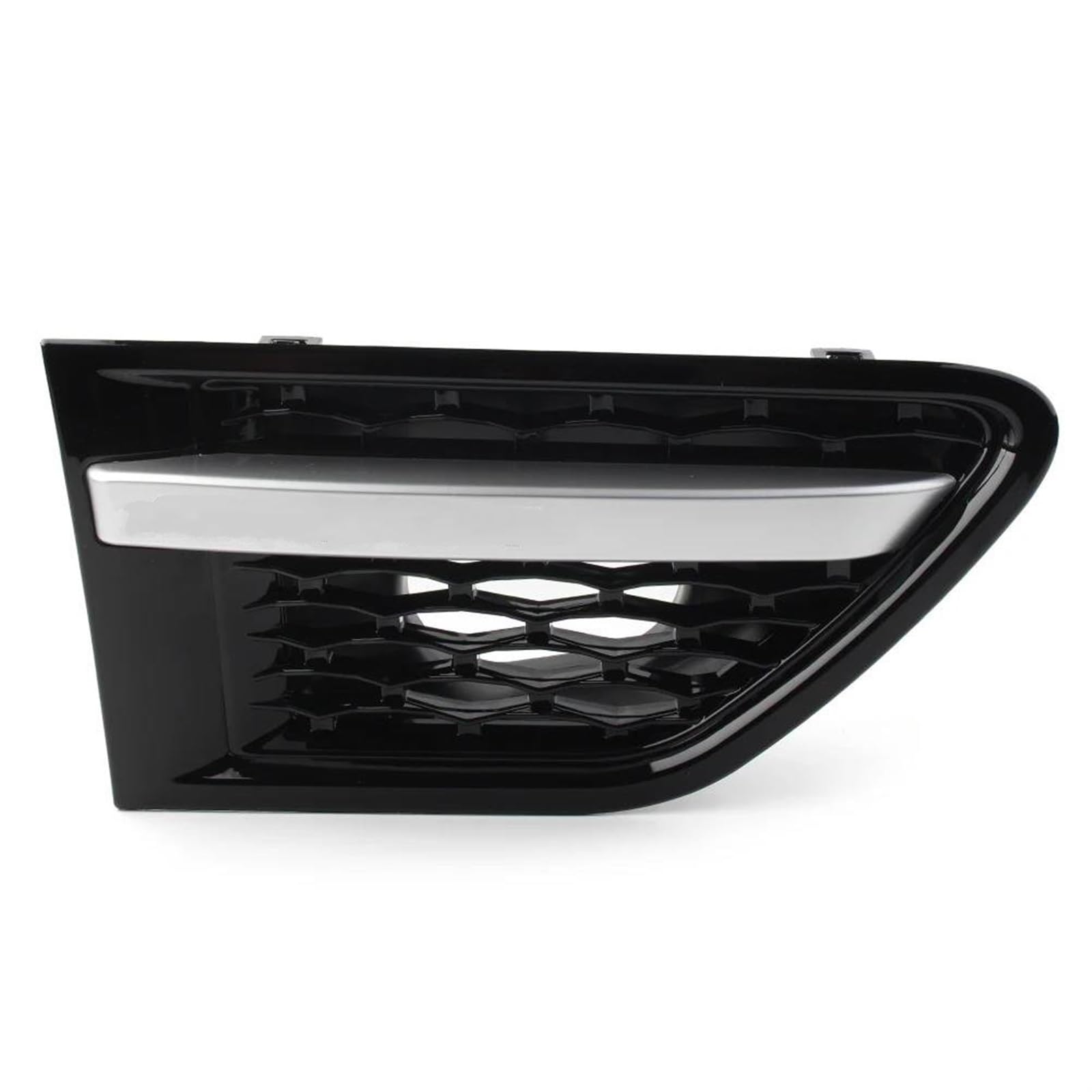 Haube Mesh Kühlergrill Für Land Für Rover Für Range Für Rover Sport 2010 2011 2012 2013 1 Stücke Vorne Rechts Auto Seite Kotflügel Air Vent Grille Grill(Black Silver) von QIFANB