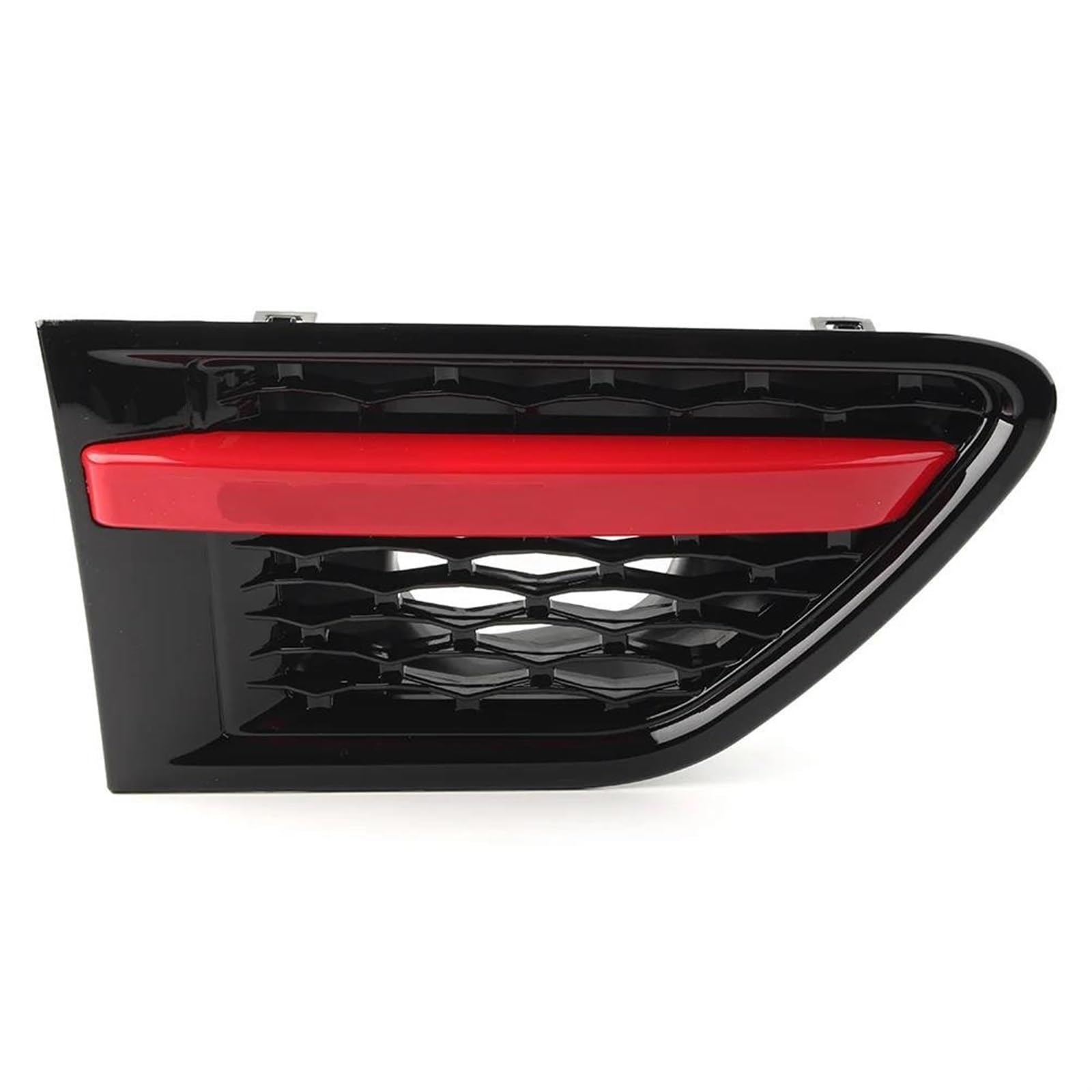 Haube Mesh Kühlergrill Für Land Für Rover Für Range Für Rover Sport 2010 2011 2012 2013 1 Stücke Vorne Rechts Auto Seite Kotflügel Air Vent Grille Grill(Black red) von QIFANB