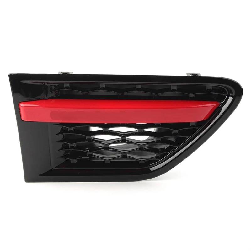 Haube Mesh Kühlergrill Für Land Für Rover Für Range Für Rover Sport 2010 2011 2012 2013 1 Stücke Vorne Rechts Auto Seite Kotflügel Air Vent Grille Grill(Black red) von QIFANB