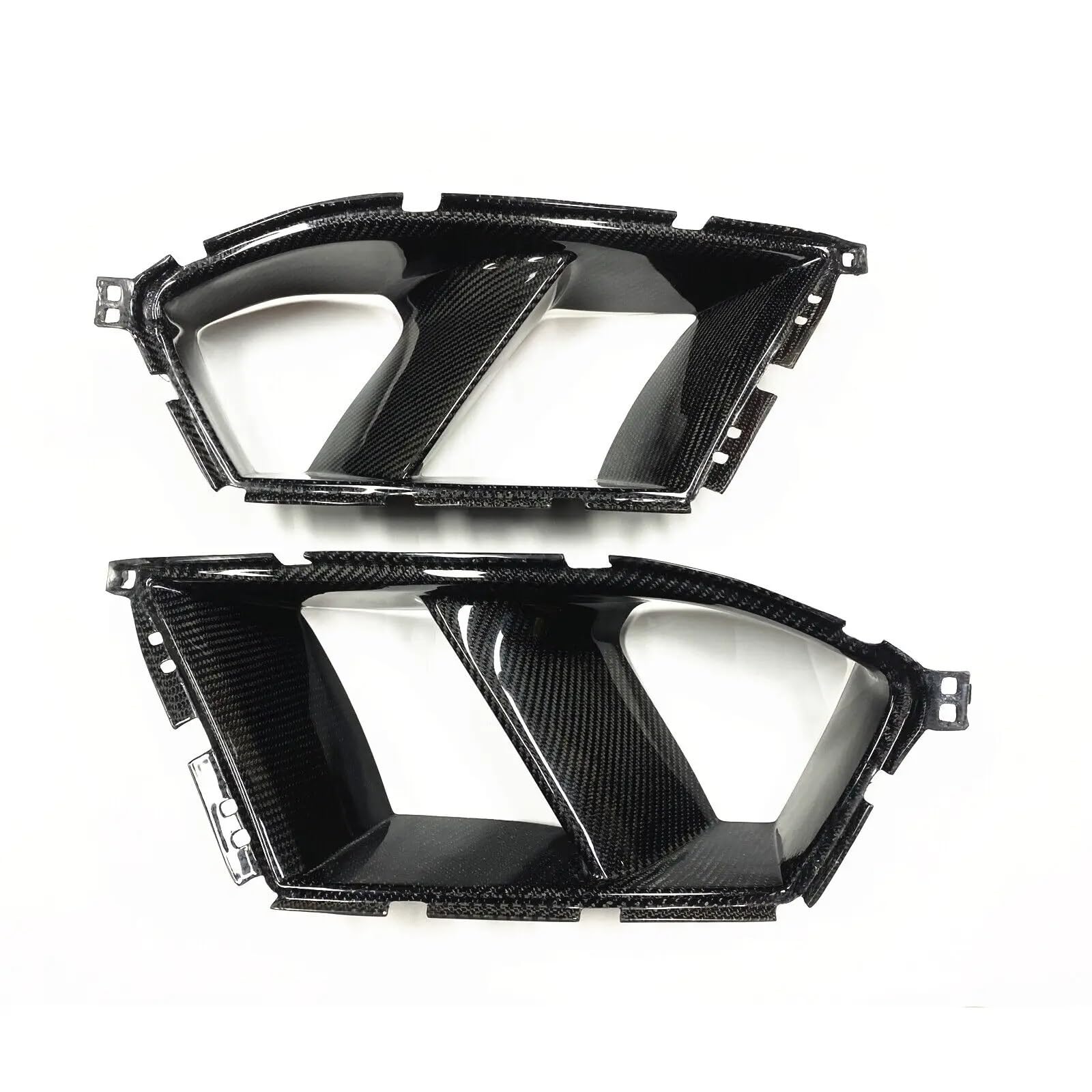 Haube Mesh Kühlergrill Für M3 Für M4 G80 G82 G83 2021 2022 2023 2024 Frontstoßstange Lufteinlassgitter Seitenschlitze Dekorativer Spoiler(Kohlefaser) von QIFANB