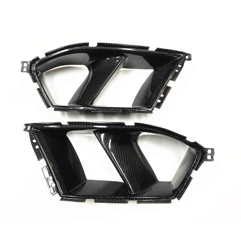 Haube Mesh Kühlergrill Für M3 Für M4 G80 G82 G83 2021 2022 2023 2024 Frontstoßstange Lufteinlassgitter Seitenschlitze Dekorativer Spoiler(Kohlefaser) von QIFANB