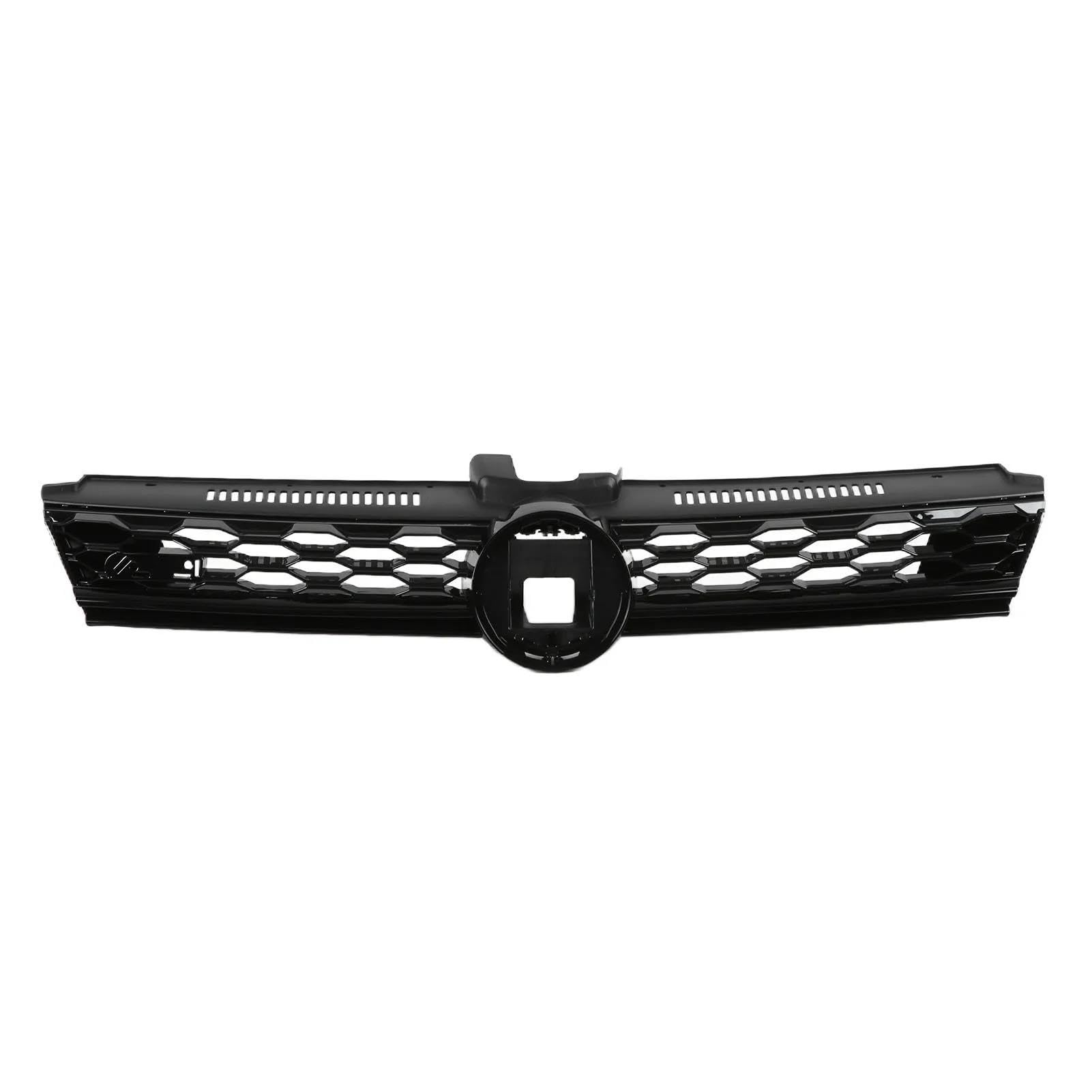 Haube Mesh Kühlergrill Für VW Für Golf 7 MK7.5 Facelift 2017 2018 2019 2020 Schwarz Glänzender Kühlergrill Ersatz-Sechskantgrill Autozubehör(Schwarz) von QIFANB