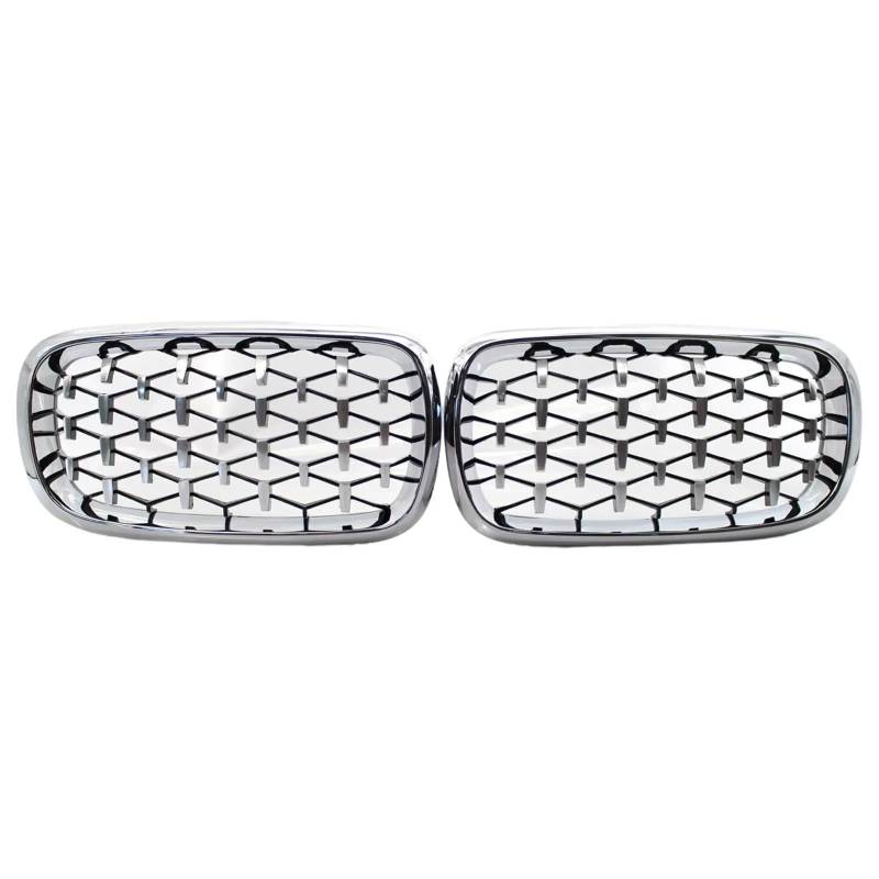 Haube Mesh Kühlergrill Für X5 F15 2014 2015 2016 Frontgrill 51117294486(Silber) von QIFANB