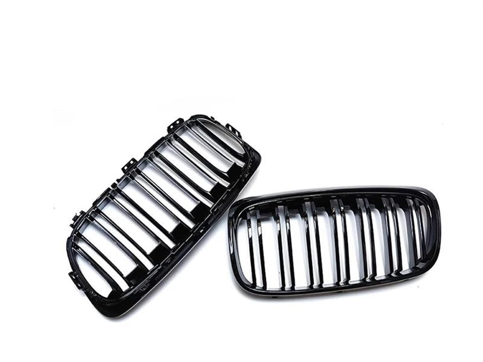 Haube Mesh Kühlergrill Glänzend Schwarze Nierengitter Auto Frontstoßstangengitter Renngrill Ersatzgitter Für 2er F45 2014 2015 2016 2017(14-17 Dual) von QIFANB