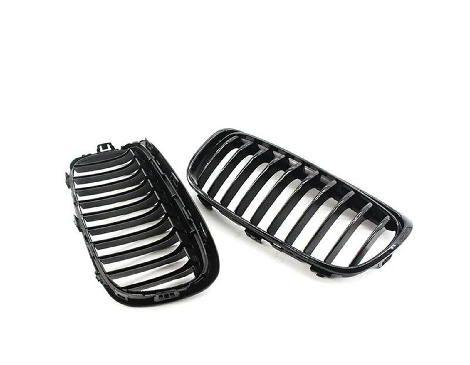 Haube Mesh Kühlergrill Glänzend Schwarze Nierengitter Auto Frontstoßstangengitter Renngrill Ersatzgitter Für 2er F45 2014 2015 2016 2017(14-17 Single) von QIFANB