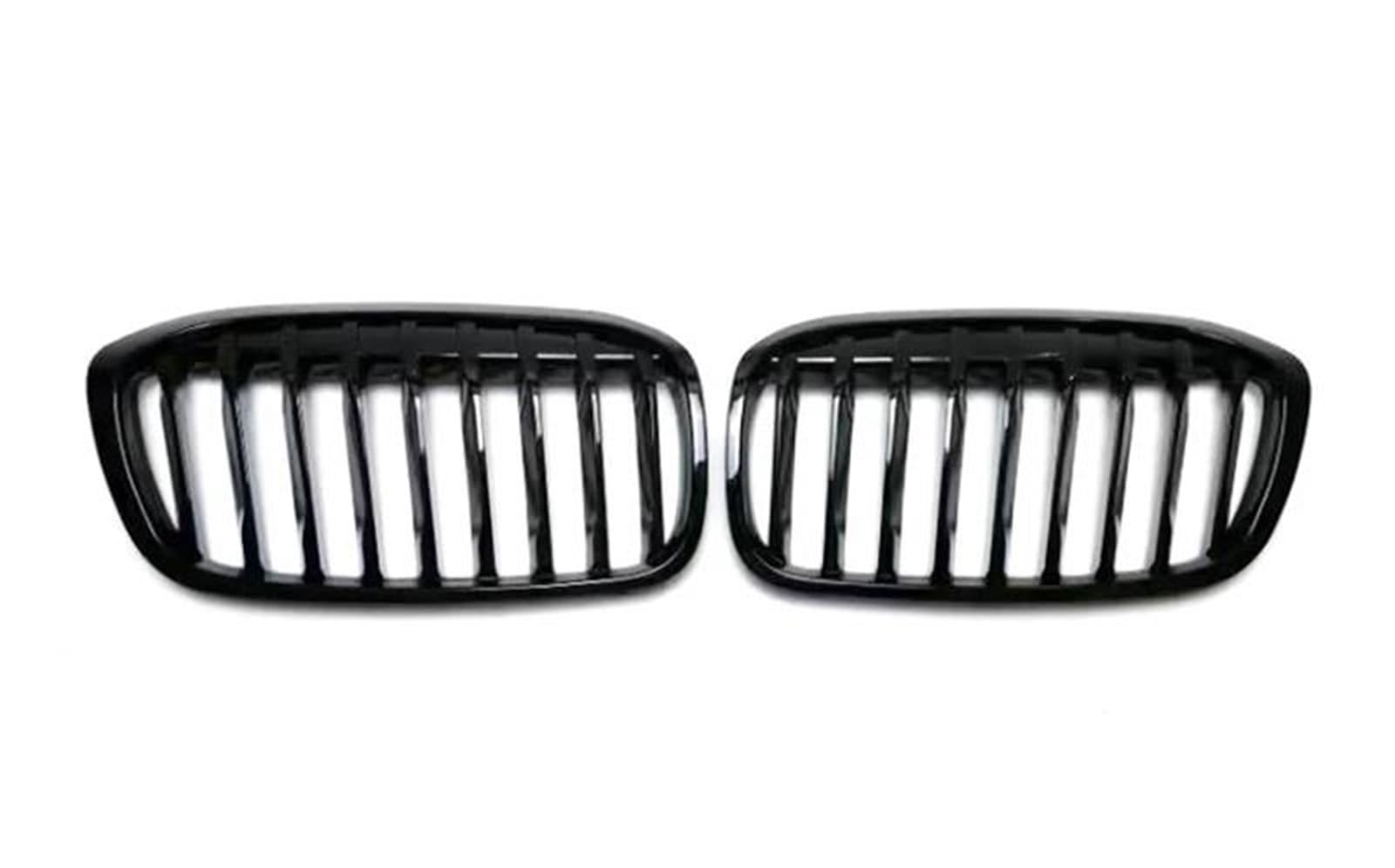 Haube Mesh Kühlergrill Glänzend Schwarze Nierengitter Für 2er F46 2018 2019 2020 Auto Frontstoßstangengitter Renngrill Ersatzgitter(18-20 Dual) von QIFANB