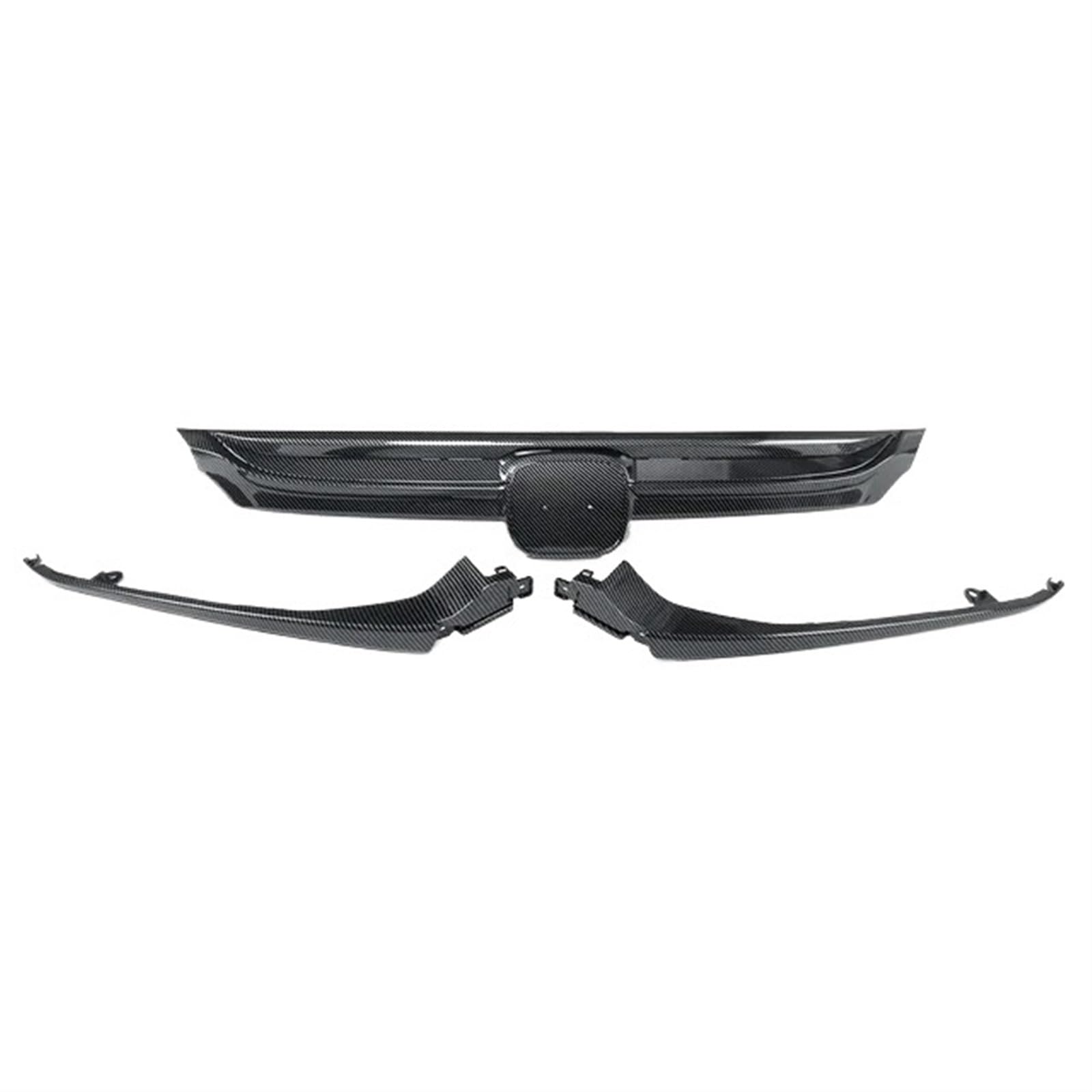 Haube Mesh Kühlergrill Kühlergrill Stoßstange Gril Ersatz Chrom Silber Glänzend Schwarz Für Accord Limousine 2018 2019 2020 10th Gen Sport(Kohlefaser-Optik) von QIFANB