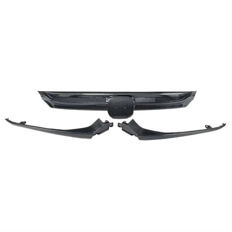 Haube Mesh Kühlergrill Kühlergrill Stoßstange Gril Ersatz Chrom Silber Glänzend Schwarz Für Accord Limousine 2018 2019 2020 10th Gen Sport(Kohlefaser-Optik) von QIFANB