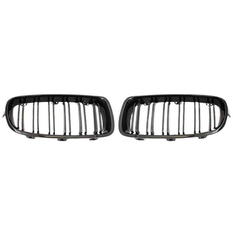 Haube Mesh Kühlergrill Niere Kühlergrill Für F30 F31 F35 2012 2013 2014 2015 2016 2017 2018 320i 325i 328i ABS Auto Styling Dual Lamellen Kühlergrill von QIFANB