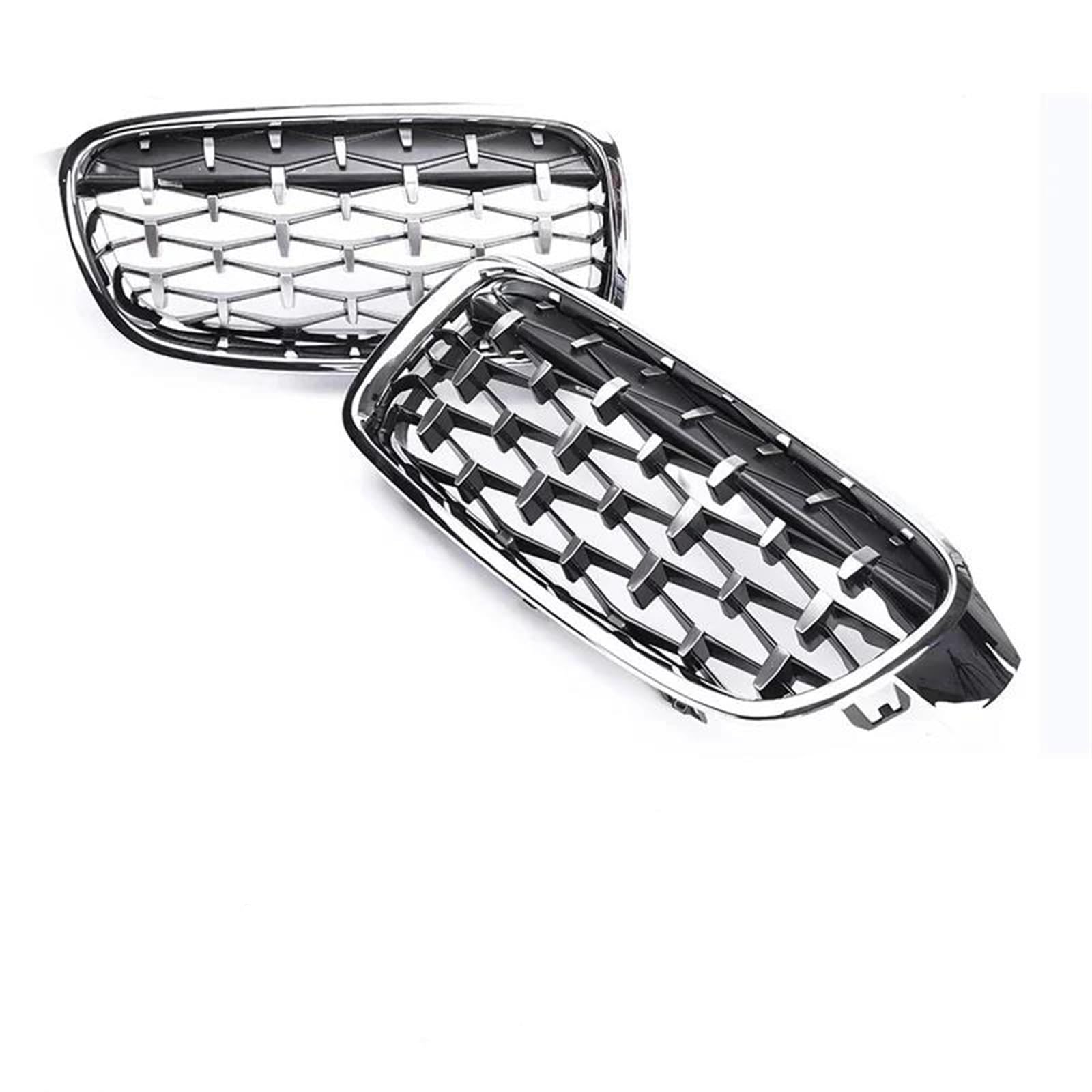 Haube Mesh Kühlergrill Nierengitter Auto Frontstoßstange Stern Ersatz Renngitter Für 3er F30 F35 F31 2012 2013 2014 2015 2016 2017 2018 2019(Full Silver) von QIFANB