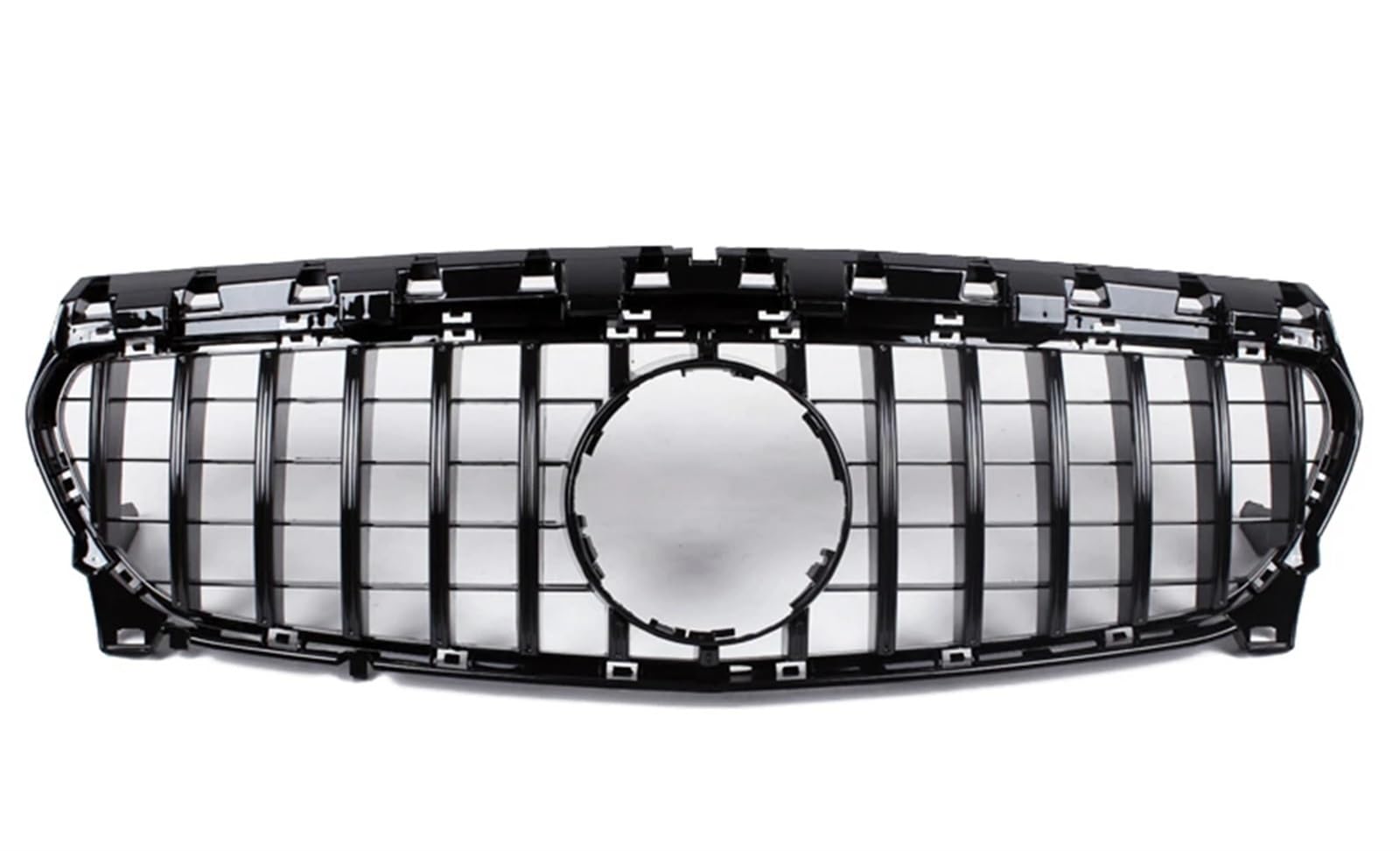 Haube Mesh Kühlergrill Oberen Stoßfänger Haube Mesh Front Grill Für Benz Für CLA-Klasse W117 2017-2018 CLA180 CLA200 CLA250(Schwarz) von QIFANB