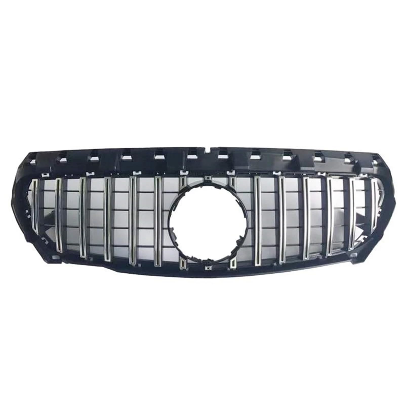 Haube Mesh Kühlergrill Oberen Stoßfänger Haube Mesh Front Grill Für Benz Für CLA-Klasse W117 2017-2018 CLA180 CLA200 CLA250(Silber) von QIFANB