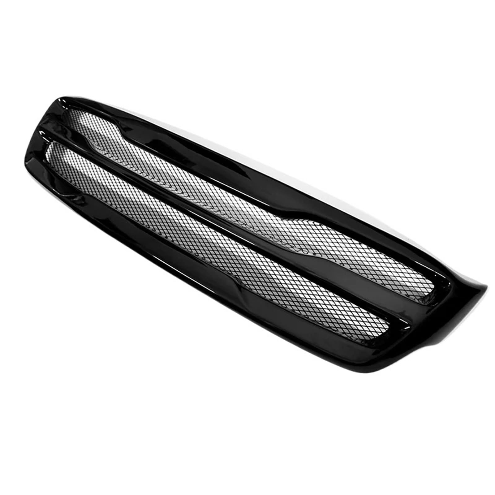 Haube Mesh Kühlergrill Racing Grill Front Stoßstange Grille Glänzend Schwarz Mesh Dekorative Streifen Für KIA Für Sorento 2015 2016 2017 Carbon Faser(Glossy Black) von QIFANB