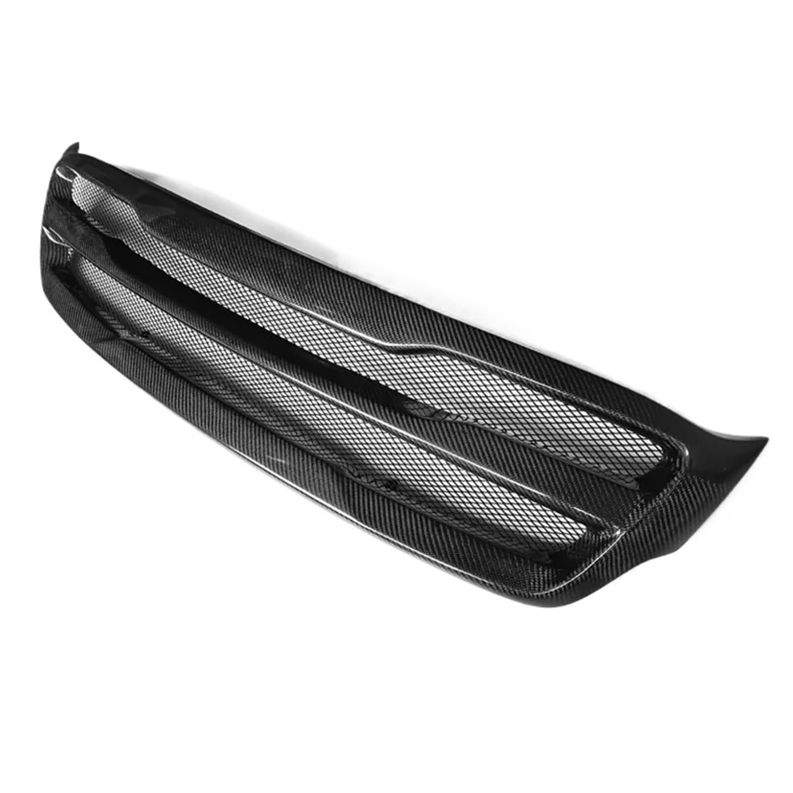 Haube Mesh Kühlergrill Racing Grill Front Stoßstange Grille Glänzend Schwarz Mesh Dekorative Streifen Für KIA Für Sorento 2015 2016 2017 Carbon Faser(Real Cabon) von QIFANB