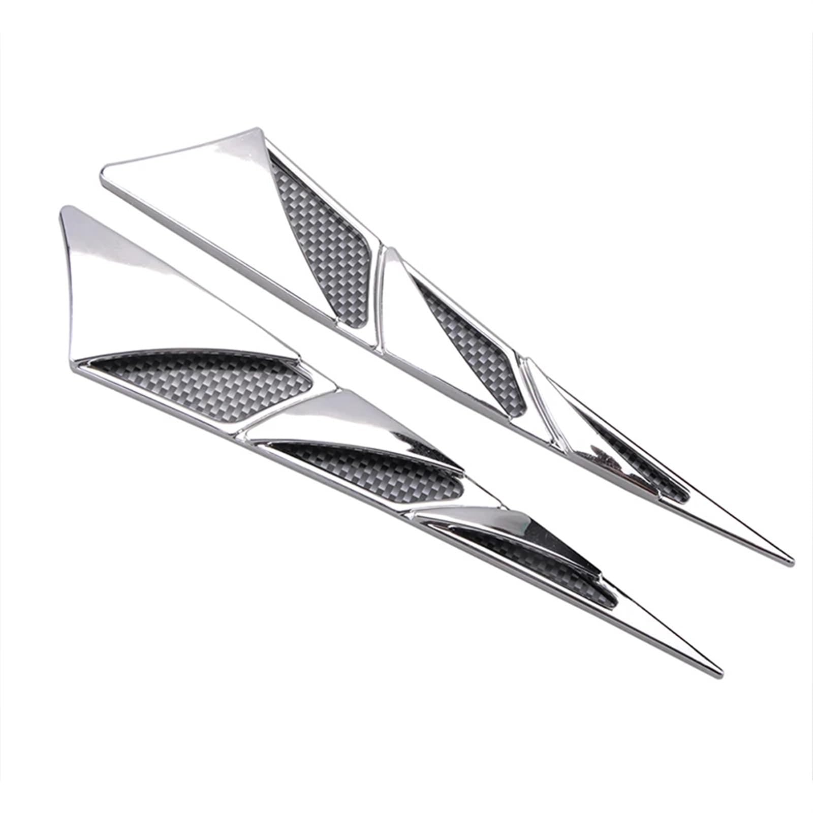 Haube Mesh Kühlergrill Universal Auto Air Flow Intake Vent Abdeckung Aufkleber Gill Bonnet Vent Grille Kanal Dekor Auto Styling(Silber) von QIFANB