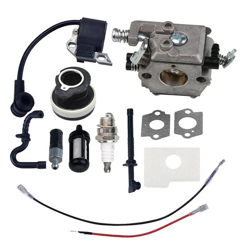 Kraftstoff System Vergaser Für 017 018 Für MS170 Kettensäge Reparatur Zubehör Vergaser Mit Zündspule Und Luftfilter Ansaugkrümmer Zündkerze Kit von QIFANB