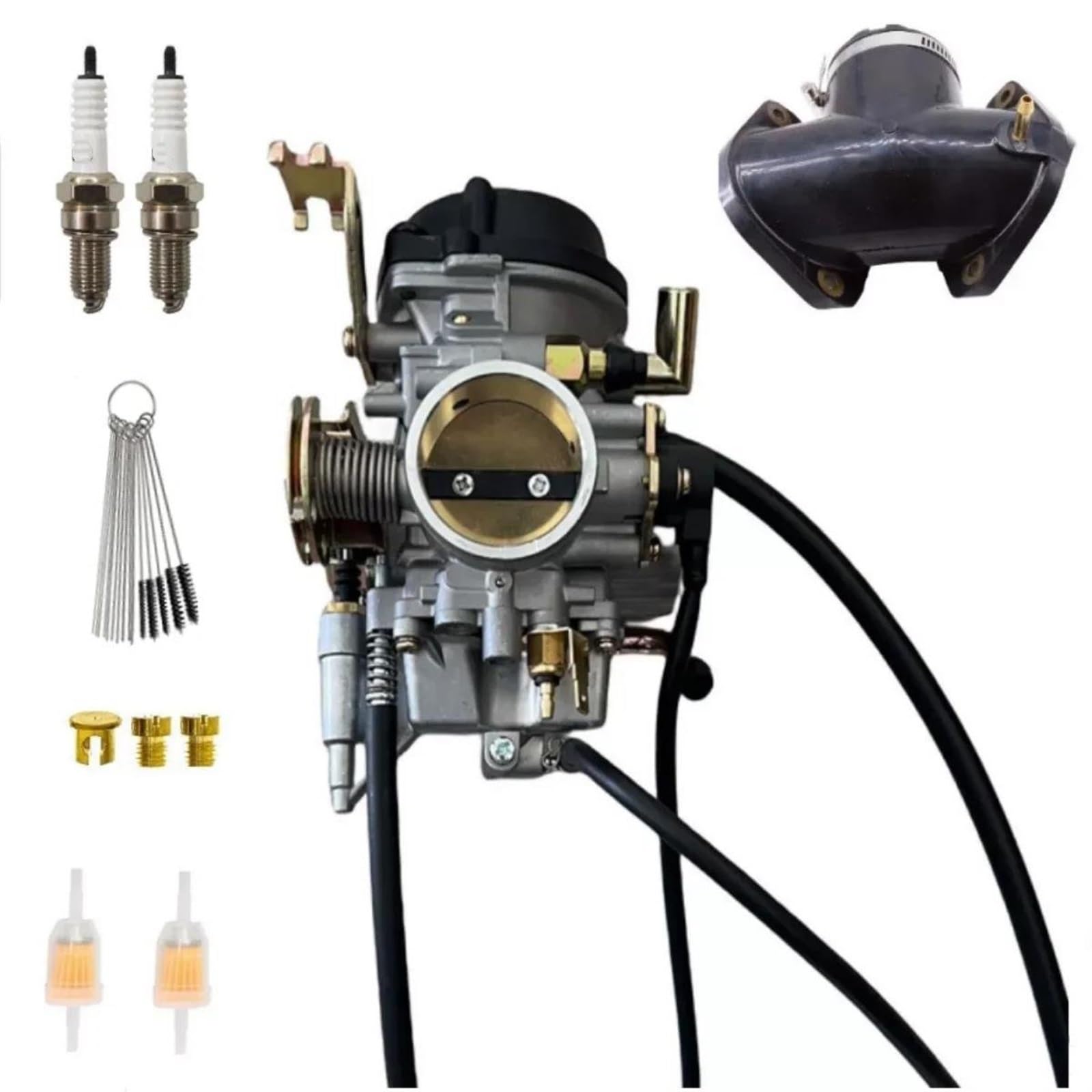 Kraftstoff System Vergaser Für Road Für Star Für XV1600 1999 2000 2001 2002 2003 4WM-14101-03-00 Vergaser + Ansaugstutzen von QIFANB