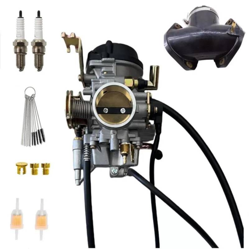 Kraftstoff System Vergaser Für Road Für Star Für XV1600 1999 2000 2001 2002 2003 4WM-14101-03-00 Vergaser + Ansaugstutzen von QIFANB