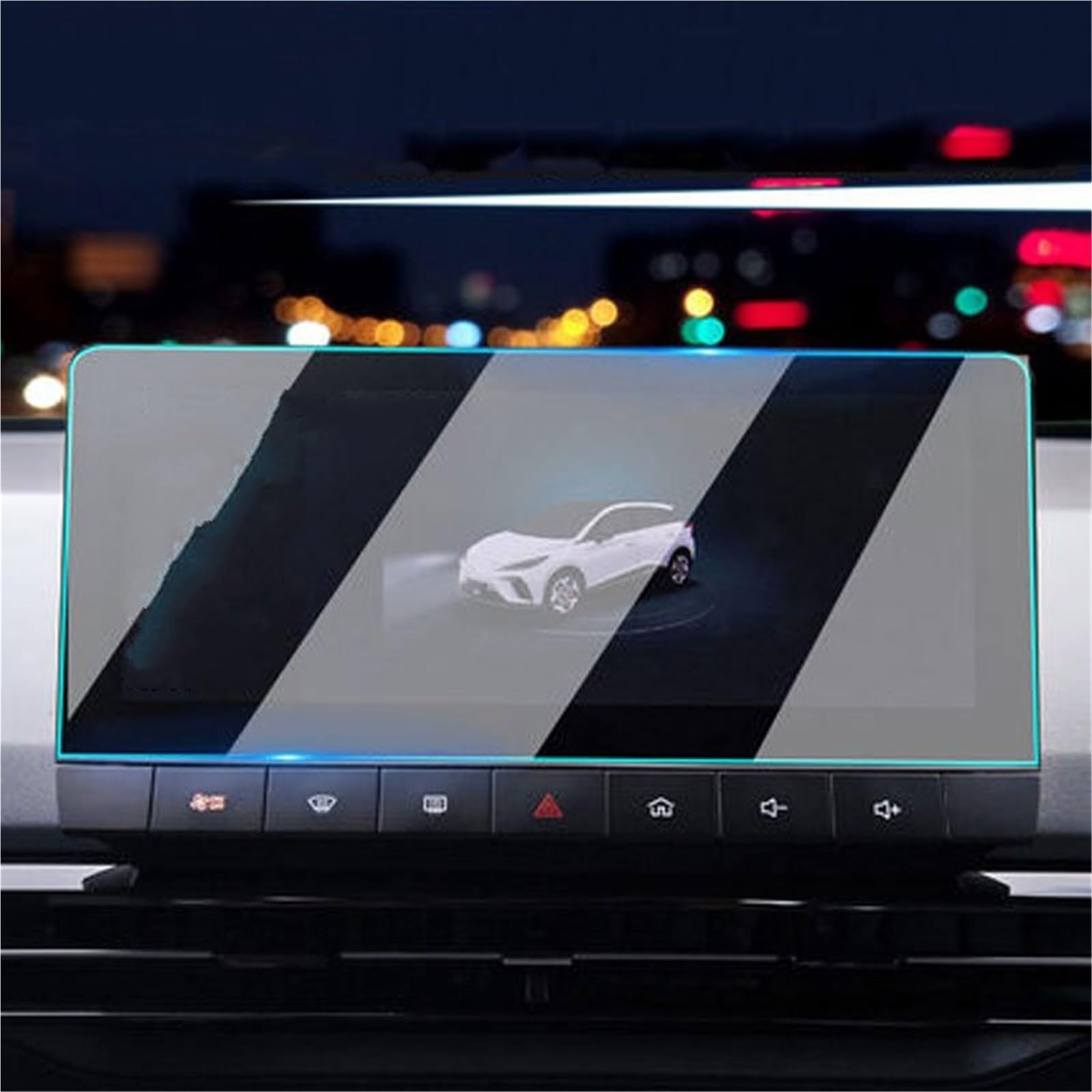 Navigator Bildschirm Displayschutz 10,25 Zoll Auto-GPS-Navigations-Armaturenbrett Displayschutzfolie Aus Gehärtetem Glas Zentrale Displayschutzfolie Für MG 4 Für EV 2023(GPS 10.25 inch) von QIFANB