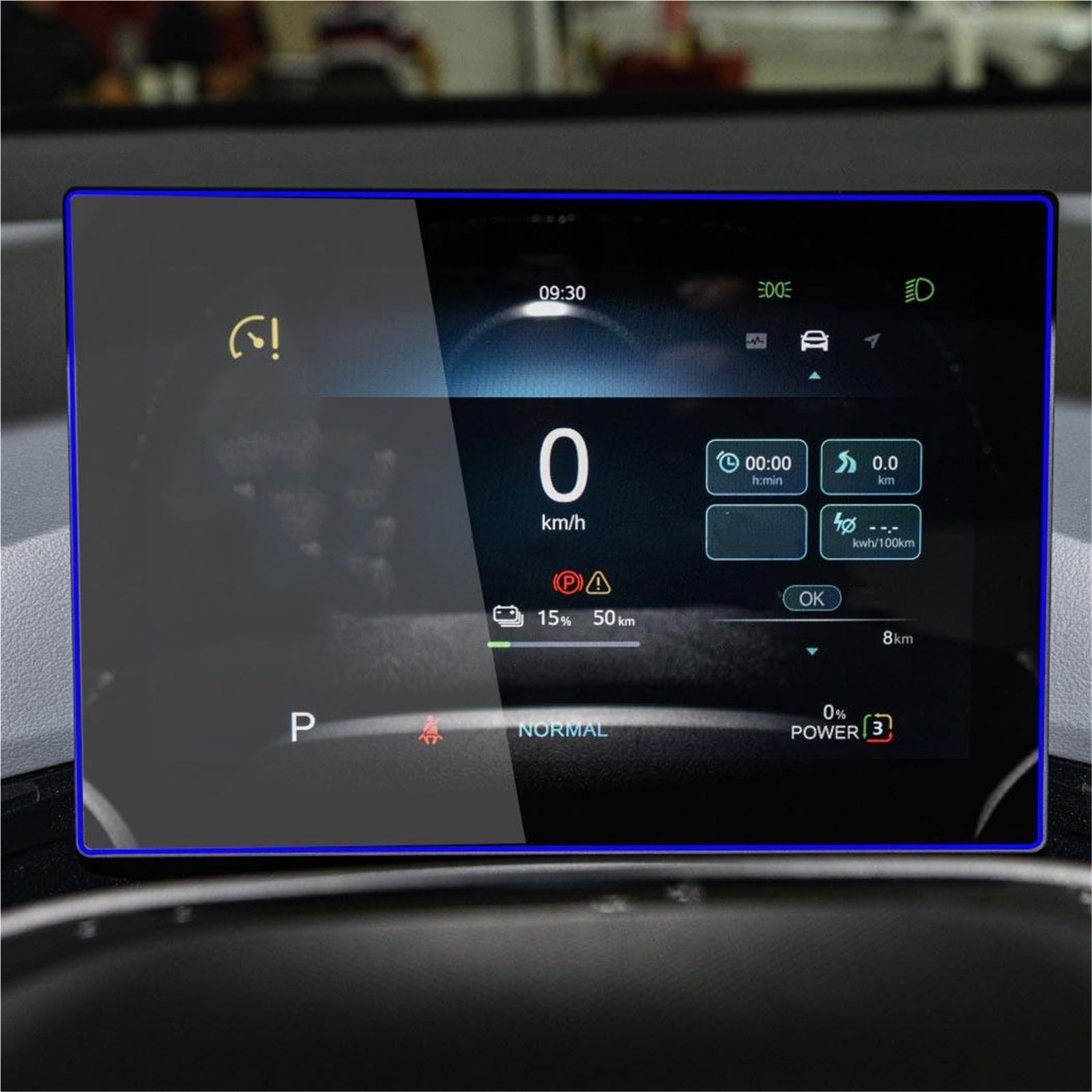 Navigator Bildschirm Displayschutz 10,25 Zoll Auto-GPS-Navigations-Armaturenbrett Displayschutzfolie Aus Gehärtetem Glas Zentrale Displayschutzfolie Für MG 4 Für EV 2023(Only Dashboard) von QIFANB