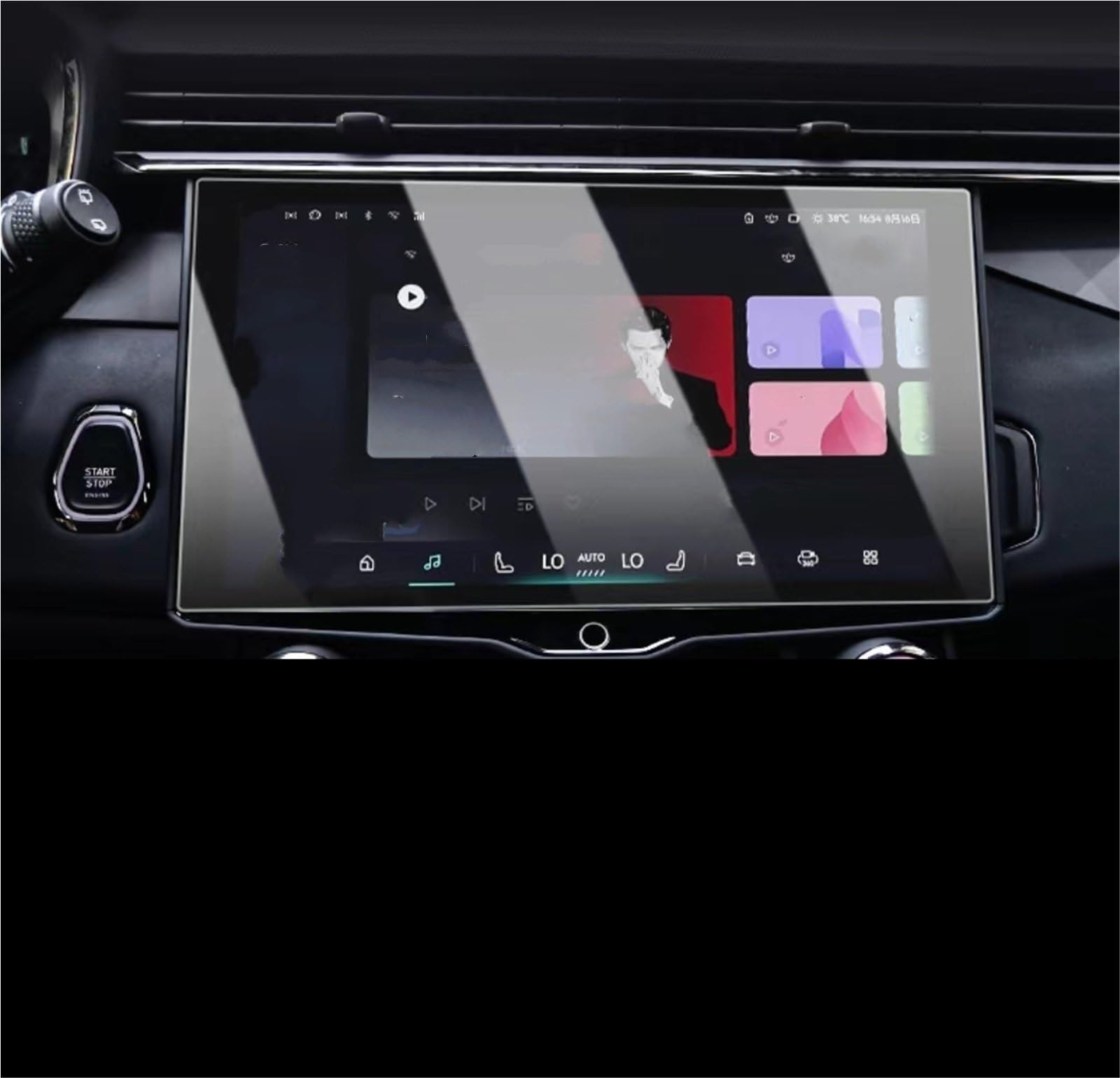 Navigator Bildschirm Displayschutz 12,7 Zoll LCD-Autoradio, GPS-Navigation Und Armaturenbrett-Bildschirmschutzfolie Aus Gehärtetem Glas Für Lynk&Co 01 05 2021(GPS) von QIFANB